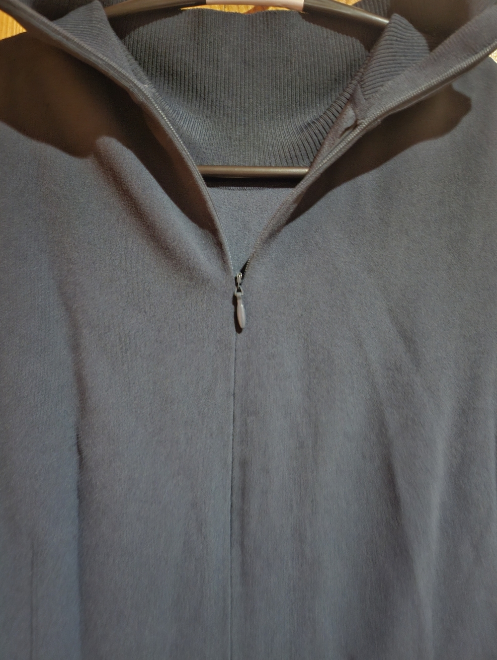 Club Monaco Navy Zip-Up Half Collar Sweater